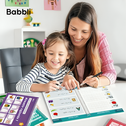Babbli™ - Újrahasználható Írás- és Tanulókészlet Gyerekeknek