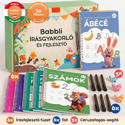 Babbli™ - Újrahasználható Írás- és Tanulókészlet Gyerekeknek